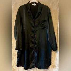 Morgan Taylor Black Satin Chemise